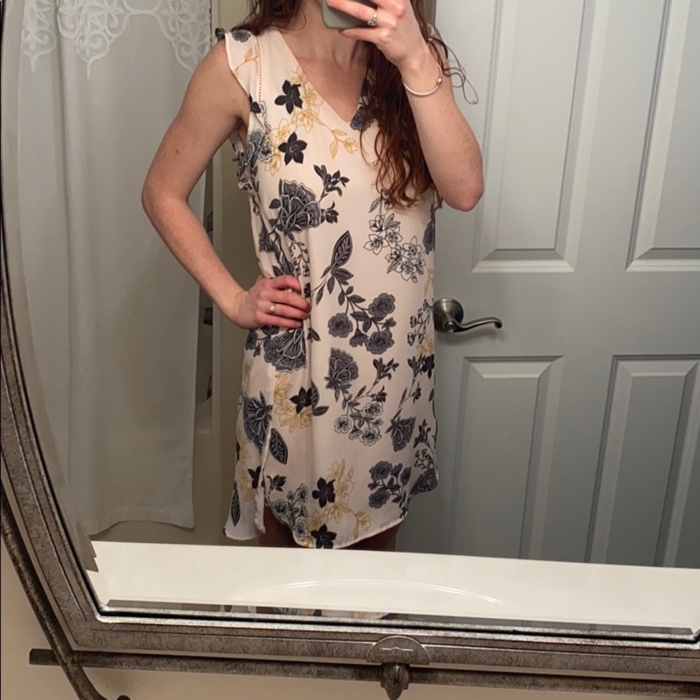 Loft pink floral dress